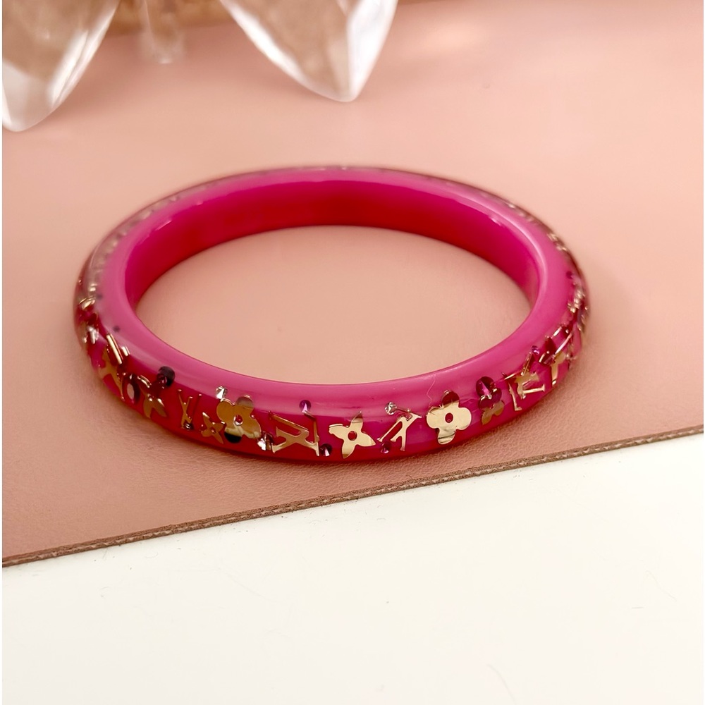 Pink Louis Vuitton Inclusion Bracelet Bangle - Picture 4 of 8